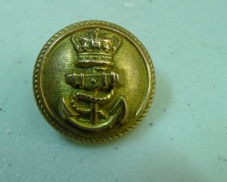 C.  1840 British Royal Navy 23mm Gilt Officer Uniform Button By M.  S.  & J.  D.  B ' Ham photo
