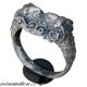 Intact 1700 - 1750 Ad European Silver Ring With Ram Heads Roman photo 1