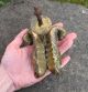 Rare Reclaimed Heavy Brass Malta Door Knocker With 2 Fish 2.  3lbs Door Bells & Knockers photo 5