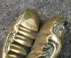 Rare Reclaimed Heavy Brass Malta Door Knocker With 2 Fish 2.  3lbs Door Bells & Knockers photo 6