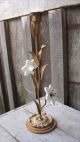Vintage Mid Century Metal W Glass Flower Taper Candle Holder Home & Garden Light Chandeliers, Fixtures, Sconces photo 8