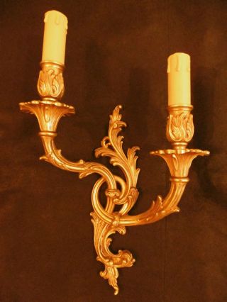 Large Sconces,  Rococo Style - Bronze - French Antique - 14,  97 Inches photo