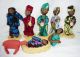 9x Piece 20c African Zaire Tribal Folk Dolls 