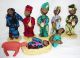 9x Piece 20c African Zaire Tribal Folk Dolls 