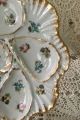 Pretty Porcelain Oyster Plate 5 Well 8 1/2 