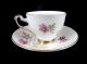 Bone China Made In England Cup And Saucer White/pink/taupe/gold Cups & Saucers photo 2