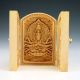 Oriental Vintage Boxwood Handwork Carved Buddha Statue Pretty Other Chinese Antiques photo 5