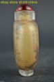 Collectible Old Peking Folk Glass Inside Painting Landscape Decor Snuff Bottle Snuff Bottles photo 1