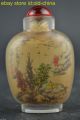 Collectible Old Peking Folk Glass Inside Painting Landscape Decor Snuff Bottle Snuff Bottles photo 2