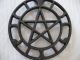 Cast Iron Trivet Wall Hanging Vintage Star Pentagram Heart Griswold? Footed Trivets photo 2