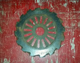 Antique Vintage Gear Wheel Industrial Metal Art Steampunk Farm Rustic Decor photo
