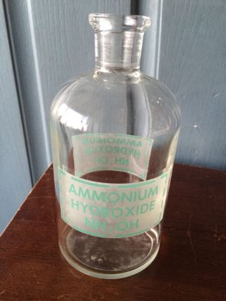 Vintage Bottle Ammonium Hydroxide photo