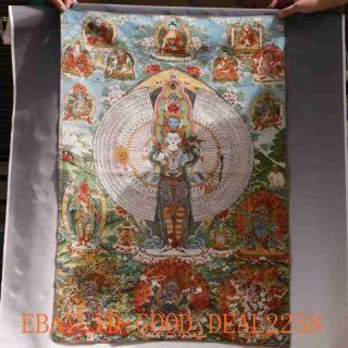 Tibetan Nepal Silk Embroidered Thangka Tara Tibet Buddha - - Senju Kwan Yin 132 photo