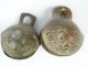 Antique Indonesian Bronze Animal Bells With Protective Maskheads Indonesia Bells photo 2