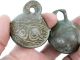 Antique Indonesian Bronze Animal Bells With Protective Maskheads Indonesia Bells photo 4