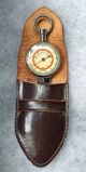 German Opisometer Compass And Map Measuring Tool Leather Case Vintage Compasses photo 3