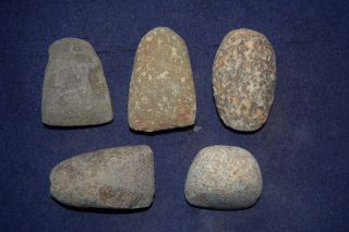 5 Medium Sized Hard Stone Celts From The Sahara Neolithic photo