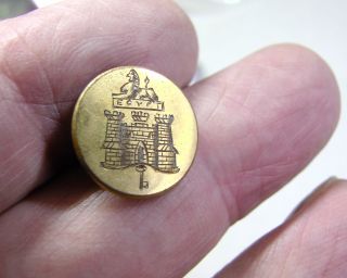 C.  1890 Dorsetshire Reg ' T Engraved Flat Gilt Hunt/blazer Button 15mm By Jennens photo
