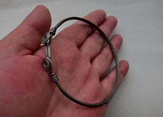 Ancient Silver Anglo Saxon Twisted Arm Bracelet photo