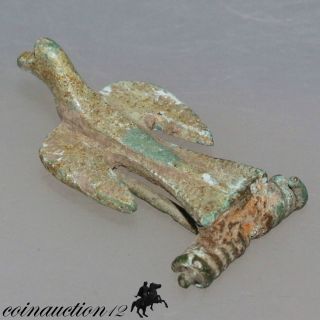 Rare Roman Bronze Dove Fibula Brooch 3rd Century Ad photo