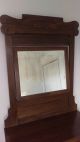 Antique Solid Wood Dresser With Beveled Glass Mirror, 1900-1950 photo 3