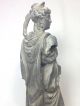 Pair Antique Spelter/bronze Cast Metal Figure Statue Greek Roman Soldier Goddess Metalware photo 10