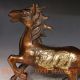 Chinese Bronze Gilded Old Handwork Hammered Steed Statue W Dragon & Phoenix Other Antique Chinese Statues photo 1