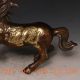Chinese Bronze Gilded Old Handwork Hammered Steed Statue W Dragon & Phoenix Other Antique Chinese Statues photo 2