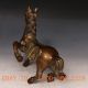 Chinese Bronze Gilded Old Handwork Hammered Steed Statue W Dragon & Phoenix Other Antique Chinese Statues photo 3