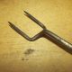 A Great Early 18th C Wrought Iron Two Tine Tasting Fork In Old Surface Primitives photo 4
