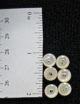 6 Antique Tiny Pearl Whistle Back Baby Dress Buttons 1/4 Inch Buttons photo 1