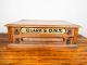 Antique Clarks Ont Wooden 2 Drawers Sewing Spool Display Storage Cabinet Box Furniture photo 7