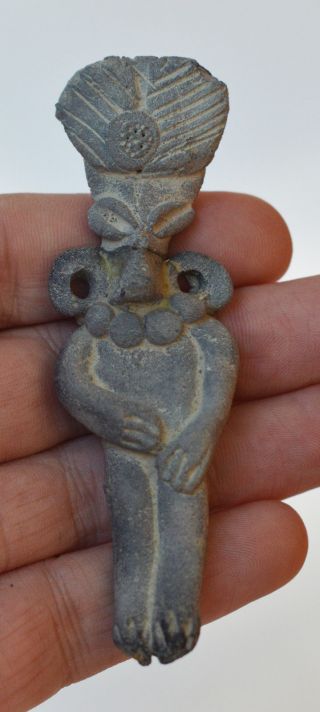Pre Colombian Mexico Pottery Female Figurine Columbian Figure Idol Clay photo