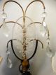 (2) Antique French Art Nouveau Etched Glass Winged Fairy Old Regency Sconce Lamp Lamps photo 2