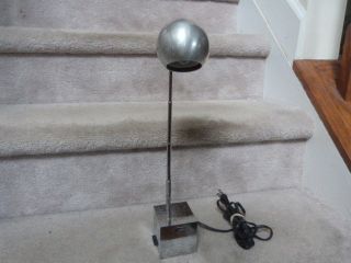 Vintage Chrome Lightolier Telescoping Eyeball Desk Lamp Light Michael Lax 15 