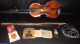 German Violin Labeled Aegidius Kloz Mittenwald 1819,  Enrico Morelli Bow,  2 Cases String photo 1