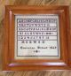 Antique Cross Stitch Sampler In Maple Frame By 