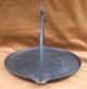 Antique Cast Iron Footed Hanging Griddle 1820s Hearth Ware photo 1