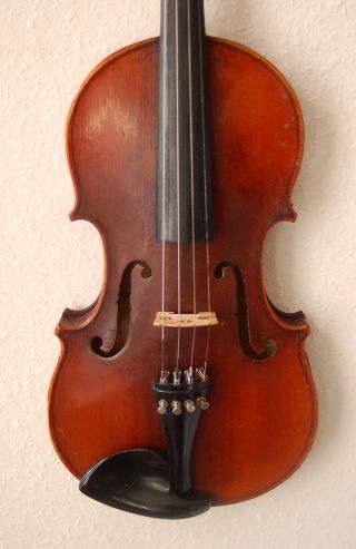 Fine Handmade German 4/4 Fullsize Violin - 100 Years Old - 4 Corner Blocks photo