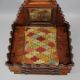 Antique Circa - 1900 Folk Art,  Miniature Bureau & Mirror,  Tramp Art,  Sewing Box Nr Baskets & Boxes photo 9