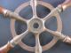 Patented Feb 6 1906 Antique Brass & Wood Ship Or Boat Wheel Nautical Wheels photo 2