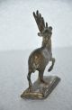 Old Brass 1930 ' S Handcrafted Antelope / Deer Figurine,  Patina India photo 4