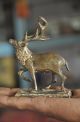 Old Brass 1930 ' S Handcrafted Antelope / Deer Figurine,  Patina India photo 7