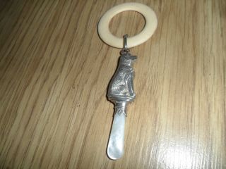 Antique Chester 1893,  Silver Babys Rattle 