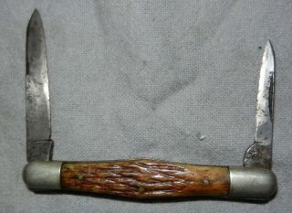 Case Bros.  Cutlery Co Late 1890s Vintage Pocket Knife Xx Bone photo