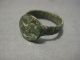 Ancient Roman Bronze Ring With Draco Signs Wearable Great Design Roman photo 2