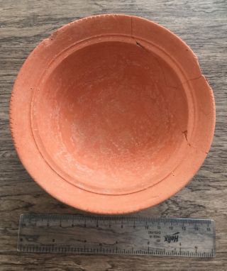 Roman.  Pottery Bowl.  Circa 1st Century A.  D.  (some Repairs And Damage). photo