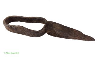 Forged Iron Knife With Fist Handle West African Art photo