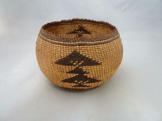 Native American Weave Small Basket Bowl.  Design.  Approx.  3 