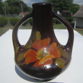 1900 ' S Artist Signed D Smallest Roseville Rozane Art Pottery Cabinet Flower Vase photo